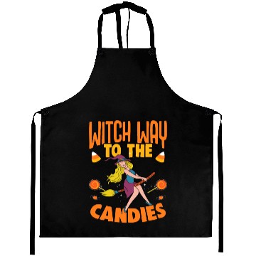 Discover Witch Way To The Candy Funny Trick Or Treat Aprons