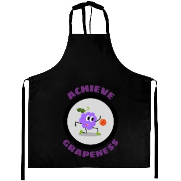 Discover Achieve Grapeness Grape Pun Aprons