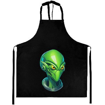 Discover Cool Alien Cyborg Head Aprons