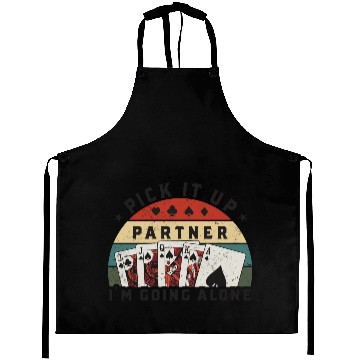 Discover Pick It Up I'm Going Alone, Funny Euchre Player Aprons