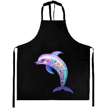 Discover Kawaii Dolphin - Fantastical Ocean Dreams Aprons
