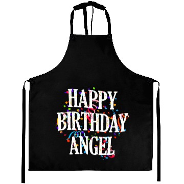Discover Happy Angel First Name Colorful Bday Aprons