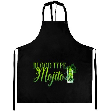 Discover Blood Type Mojito Cocktail Bartender Aprons