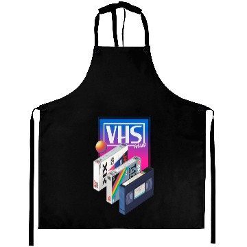 Discover 80s T ShirtVHS world Aprons