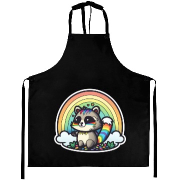 Discover Weird Rainbow Raccoon Aprons