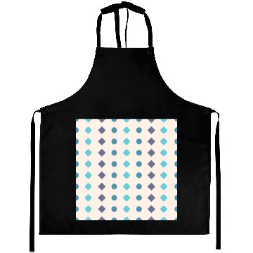 Discover Blue Gray Polka Dots Pattern Design Aprons