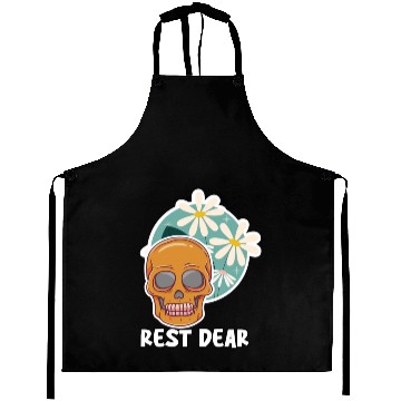 Discover Rest In peace Halloween Day NFT Art Aprons