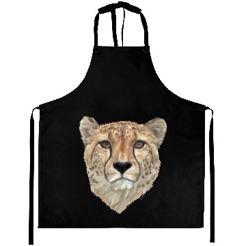 Discover Watercolor Cheetah Portrait Aprons