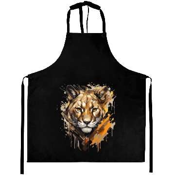 Discover Graffiti Style Mountain Lion | Mountain Lion Lover Aprons