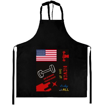 Discover never give up Aprons