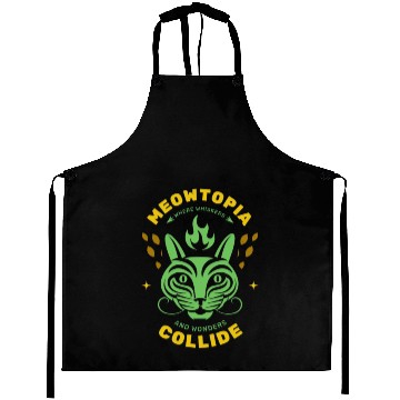 Discover Meowtopia where whiskers and wonders collide Aprons