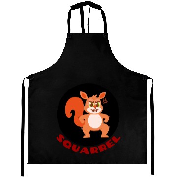 Discover Squarrel Squirrel Pun Aprons