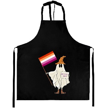 Discover Halloween Ghost With Lesbian Flag Aprons