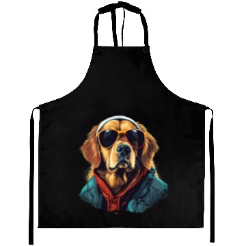 Discover Golden Retriever in the Streets | Dog Lovers Aprons