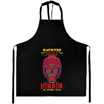 Discover Funny Horror Football Fan Horror Obsessed Horror Aprons