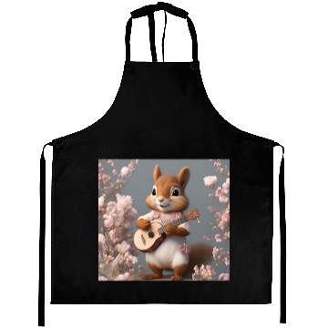 Discover Aesthetic Cottagecore Floral Cute Squirrel Playing Aprons