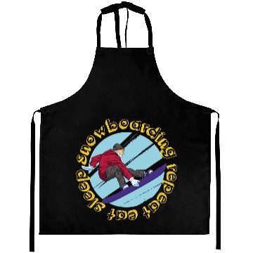 Discover Eat Sleep Snowboarding Repeat Aprons