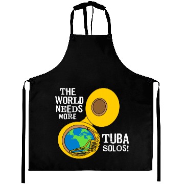 Discover Tuba Solos White Text Aprons