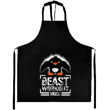 Discover Penguin Biceps Beast Workout Mode Cool Bodybuilder Aprons
