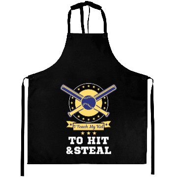 Discover I Teach My Kid To Hit And Steal Funny Baseball Mom Aprons