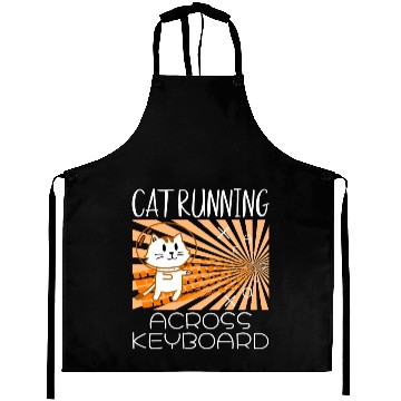 Discover Cat Running Keyboard Across The Space Cat Riding Aprons