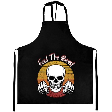 Discover Feed The Beast Skeleton Gym Motivation Aprons