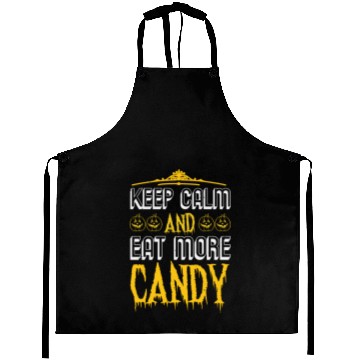 Discover Halloween Keep Calm And Eat More Candy Aprons