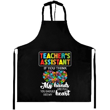 Discover Teacher Assistant Cute Heart Quote Gift Aprons For