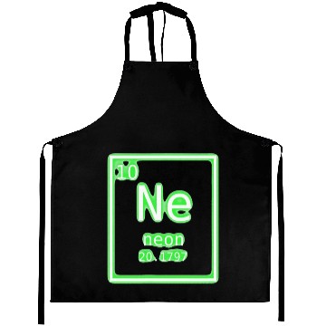 Discover Neon Element Green Periodic Table Chemistry Nerd Aprons