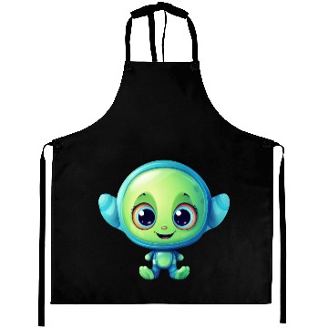 Discover Kawaii Laughing Alien Aprons