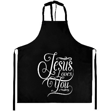 Discover Jesus Loves You Christian Christmas Aprons