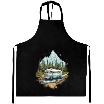 Discover camping, nature, independent, gift Aprons