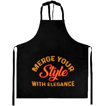 Discover Merge Your Style With Elegance Typography Design Aprons