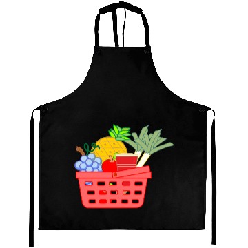 Discover Shopping basket with fruit and vegetables Aprons