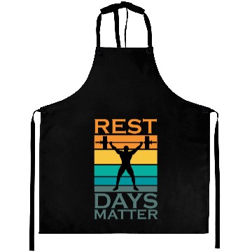 Discover Rest Days Humor For A Gym Muscle Workout Lover Aprons