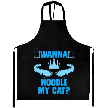 Discover Fish and Catch Catfish Wanna Noodle my Cat Aprons