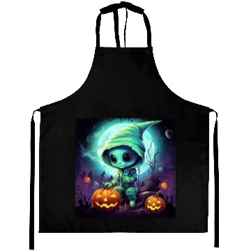Discover Alien Halloween: Green Extraterrestrial with Aprons