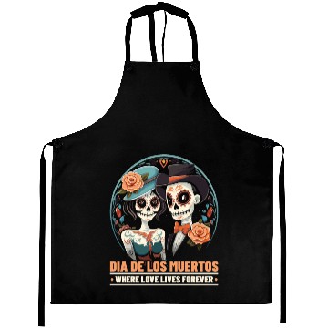 Discover Dia De Los Muertos Sugar Skull Mexican Holiday Aprons