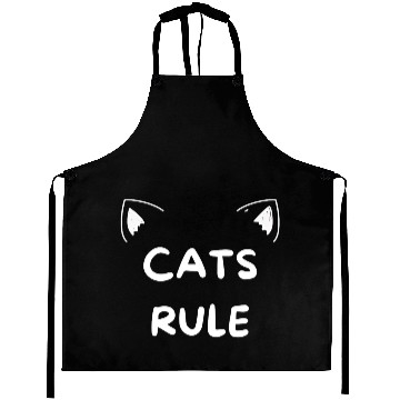 Discover Cats rule, cat lovers Aprons
