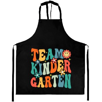 Discover Team Kindergarten Teacher Student Groovy Back To Aprons