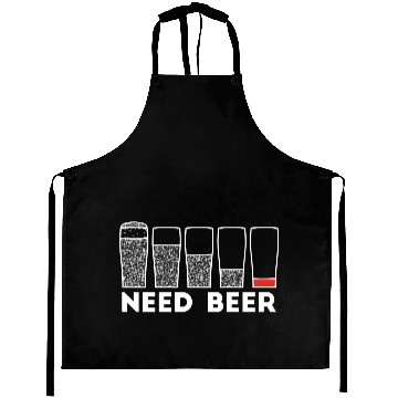 Discover Need Beer Low Battery Alcohol Joke Aprons