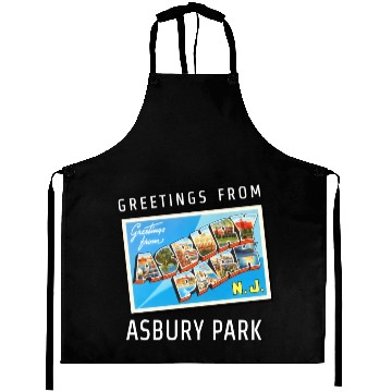 Discover Asbury Park New Jersey Nj Travel Postcard Aprons
