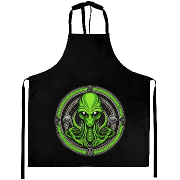 Discover green alien Aprons