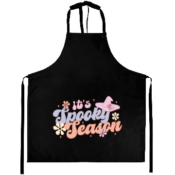 Discover It's Spooky Season, Happy Halloween Day Aprons