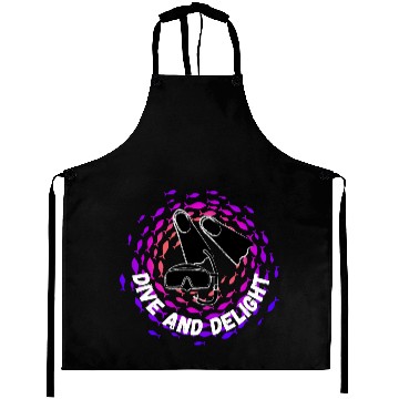 Discover Dive Delight Scuba Diving Ocean Lover Aprons