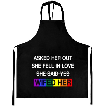 Discover Her Lgbtq Romantic Lesbian Wedding Day Aprons