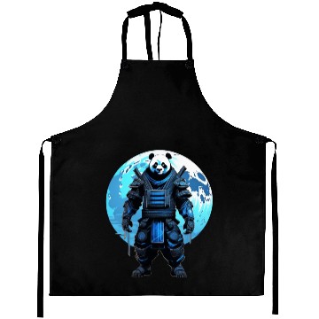 Discover Panda Shadowblade: Ninja Samurai Elegance Aprons