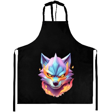 Discover Pastel Blaze Wolf Ninja Aprons