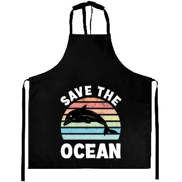 Discover Save The Ocean Dolphin Aprons