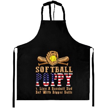 Discover Softball Poppy Like A Baseball Dad Us Flag Fathers Aprons